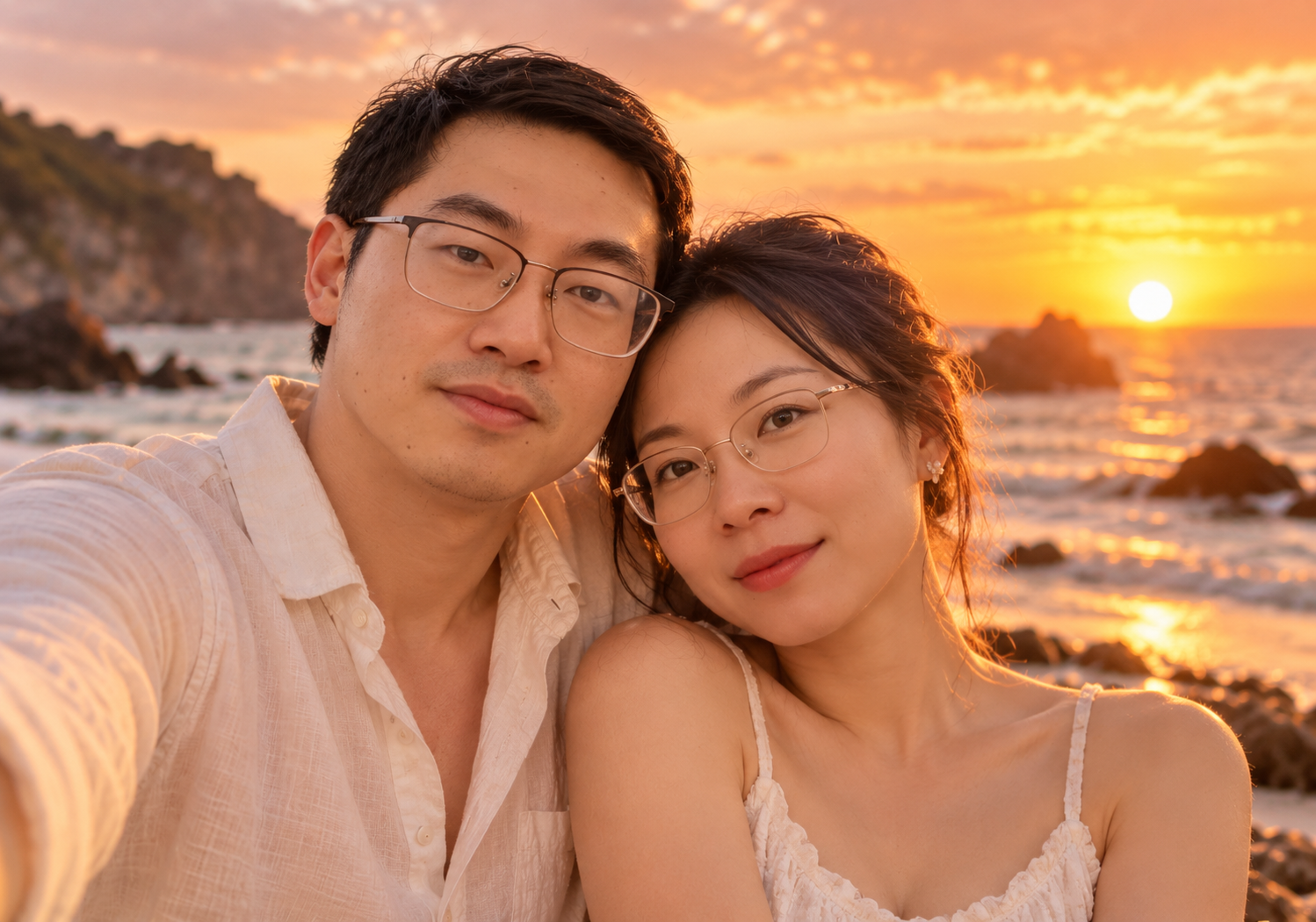 Sunset Love couple template